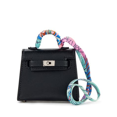 hermes tadelakt mini twilly kelly|Hermès Paille Tadelakt Micro Mini Kelly Twilly Bag Charm .